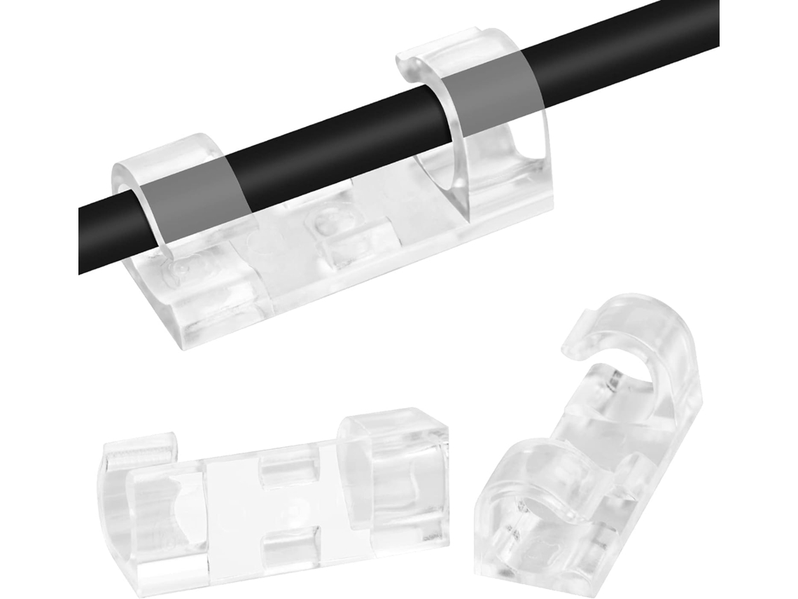Suporte De Cabo Autoadesivo Para(pacote Com 48) Transparente()