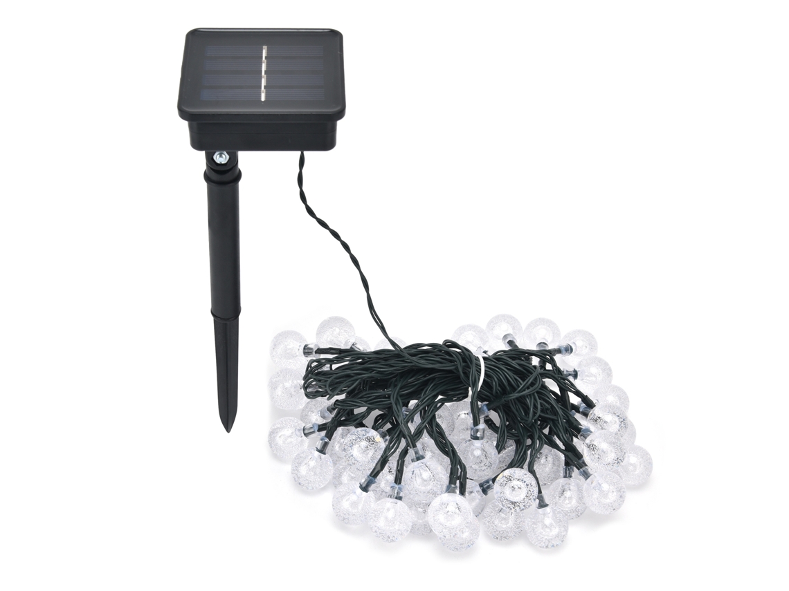 Luz de Corda Solar 9.5m 50 Lâmpadas Ip44 Jardim Festa