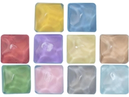 Ciieeo Conjunto De 10 Ímãs Geladeira Criativos Em Resina, Superfície Lisa E Design Quadrado, Decorativos Para Quadro