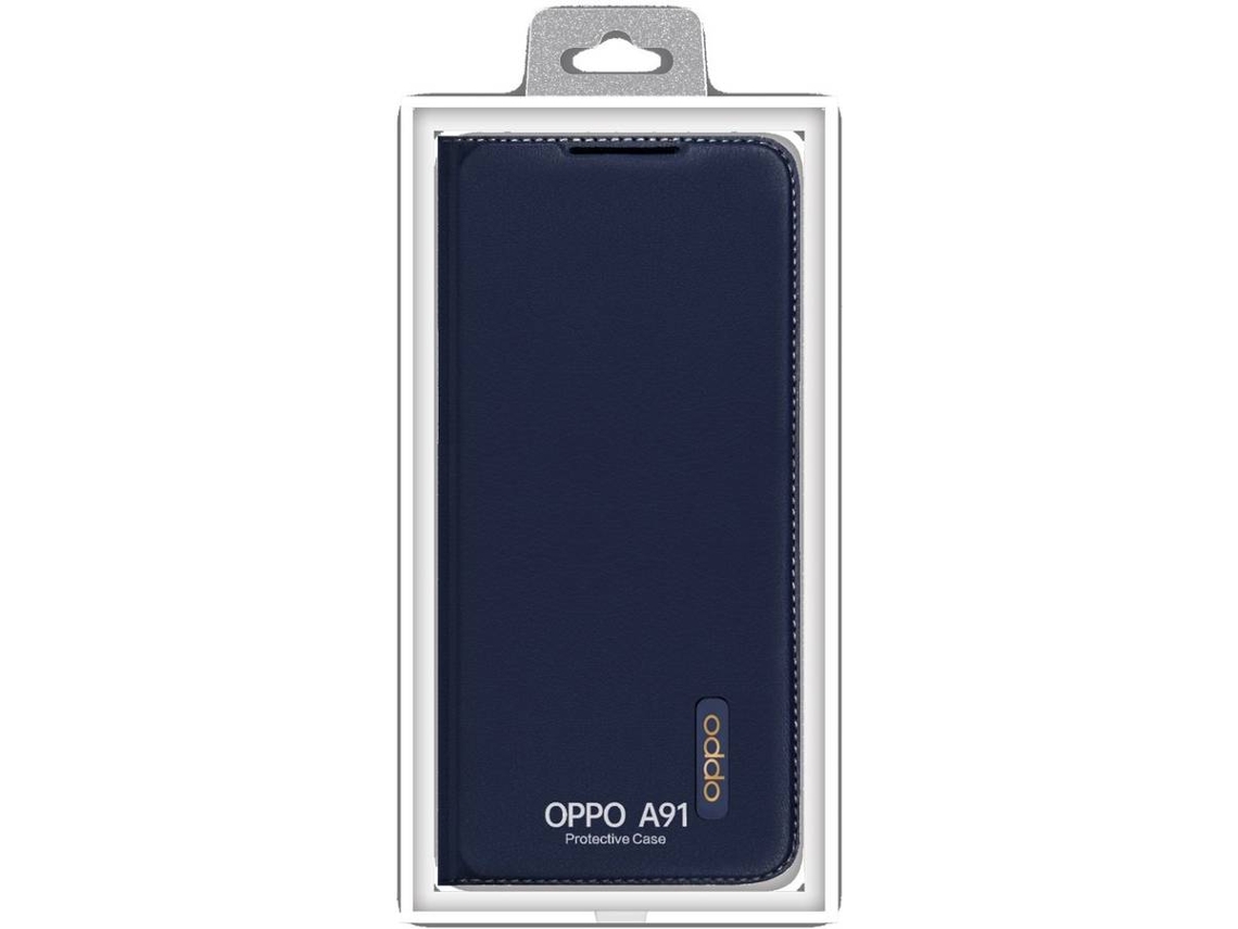Capa OPPO A91 PU Flip Azul