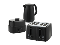 Chaleira 1.7l Torradeira 4 Fatias Cozedor Ovos 6 Ovos Preto