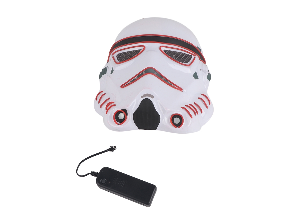 Máscara LED Business Brilhante de Halloween El para Festivais e Cosplay (Vermelho) | S/MARCA