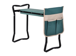 Banco de Jardinagem Aço e Espuma Eva Cor Verde e Preto 58x28x49 cm Outsunny