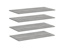 Wall Shelf, Wall Shelves Vidaxl Cinzeto Madeira Processada (80 X 40 X 1.5 Cm)