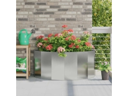 Vidaxl Floreira Prateado 120 X 60 X 50 Cm Aço Galvanizado