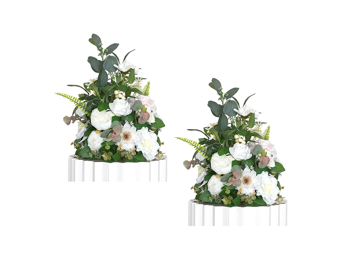Laxiscreed Flores Artificiais Para Decoração De Casamento, 2 Unidades