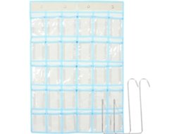 Organizador Joias Pendurar Ideal Celular 30 Compartimentos Tecido Perfeito Quarto Banheiro Não Bege GOKOCO