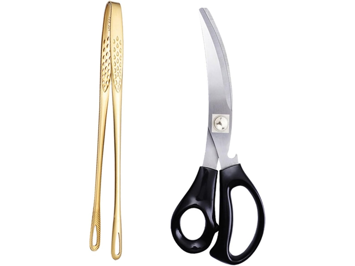 Vicasky Conjunto De 1 Pinça Cozinha Multifuncional Em Aço Inoxidável E Abs Para Churrasco, Culinária E Refeições Em