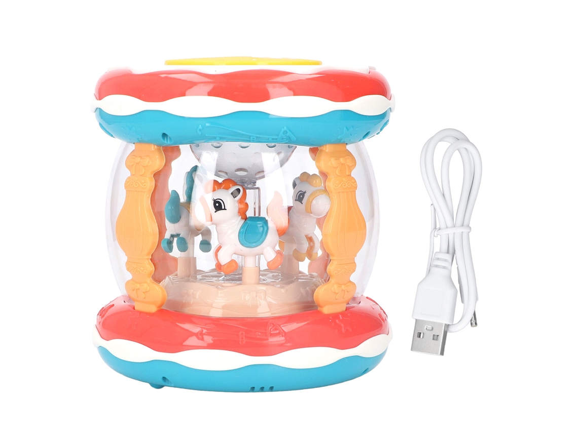Primerox brinquedo Giratório Iluminado Musical Projetor para Bebê Aprendizagem e Arrastar