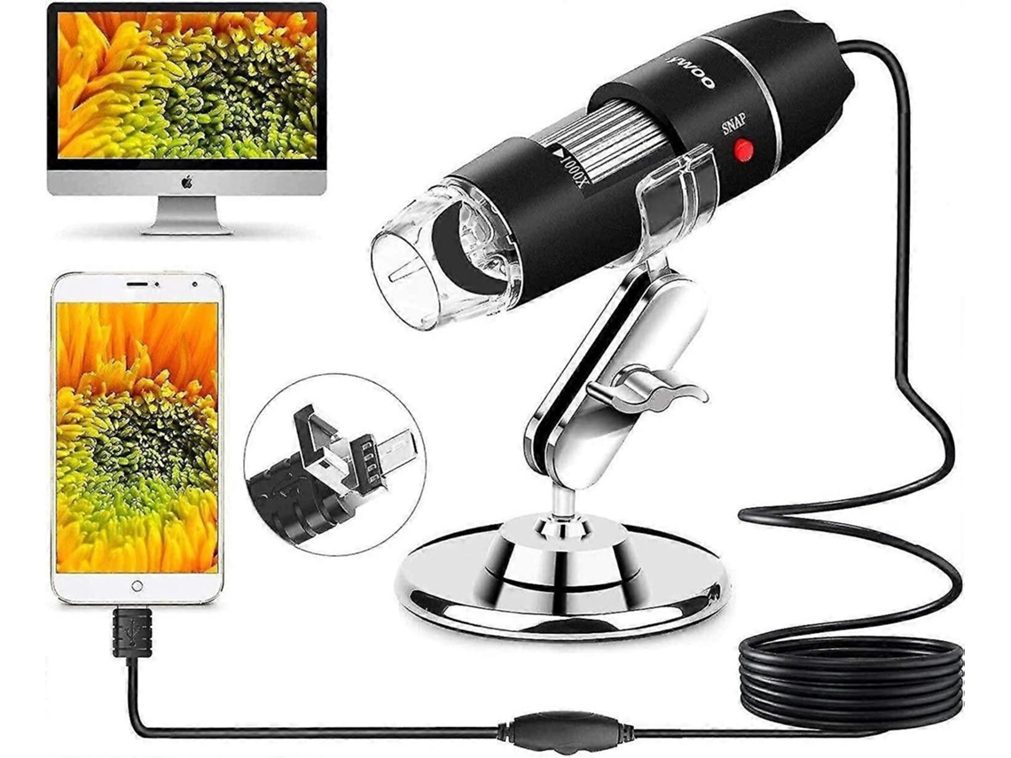 Microscópio Digital Usb, Mini Câmera com Adaptador Otg e Suporte. TAISHENGDA