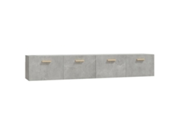 Armário Parede 2 Pcs 100x36,5x35cm Madeira Proce. Cinza Cimento MAISON EXCLUSIVE