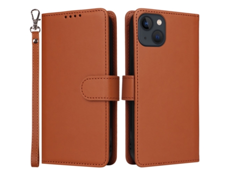Capa Amovível Pega Para Iphone 13 Betopnice Pele Sintética Castanho