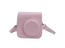 Capa Protetora em Couro Pu para Mini Câmera com Alça de Ombro Ajustável, Compatível com a Câmera Instax Mini 7+ TAISHENGDA (rosa)