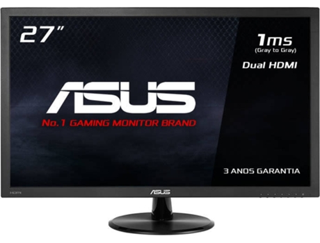 Monitor Gaming ASUS VP278H (27'' - 1 ms - 75 Hz) — LED | Resolução: 1920 x 1080