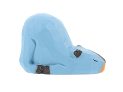 Adorno De Capivara De Madeira - Decoração Para Lar, Escritório, Carro - Cor Azul Céu - Pequeno E Prático Azul Céu