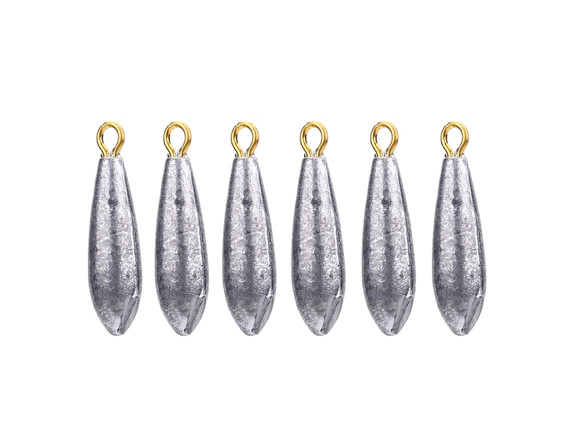 Pesca Chumbadas 10g 6pcs Forma Gota de Água