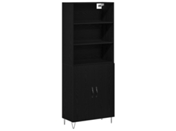 Conjunto 2 Buffet Moderno Vidaxl Preto Derivados De Madeira (69,5 X 34 X 180 Cm)