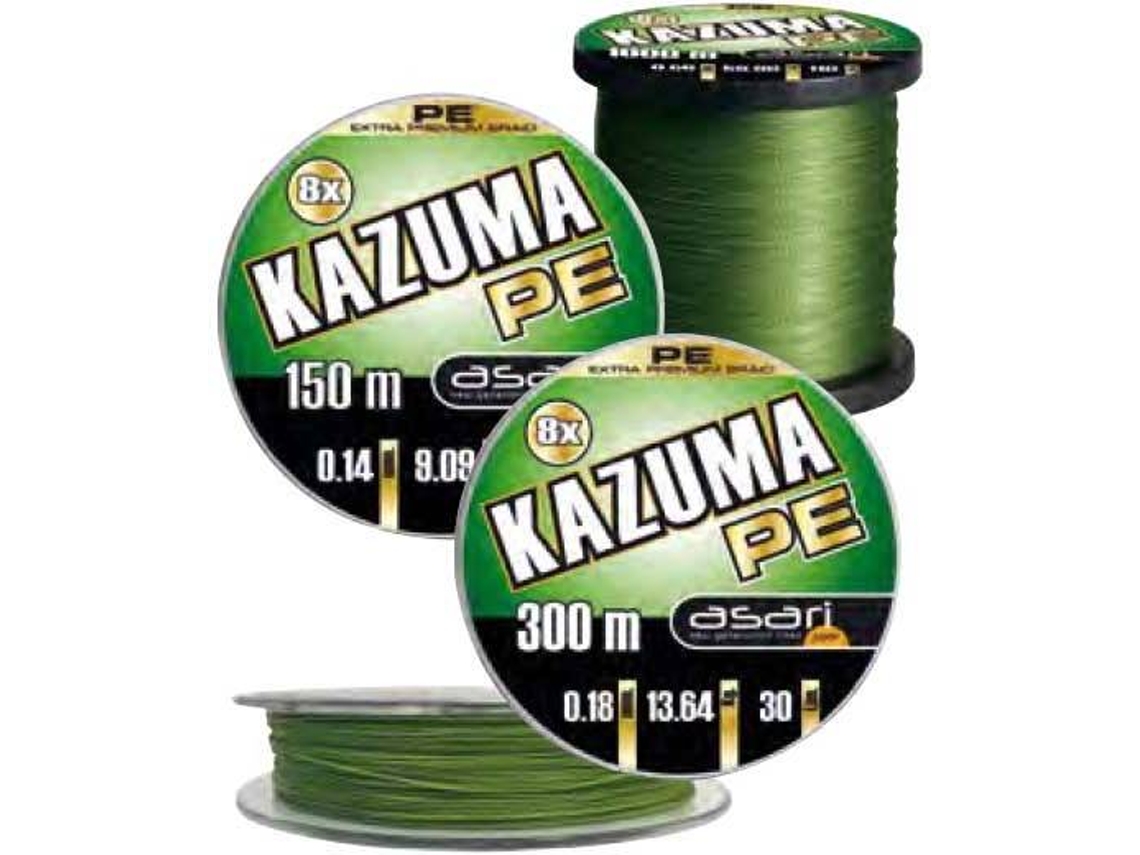 Linha de Pesca trançadas ASARI Kazuma 8x Pe (0.400 mm - 0,30 mm)