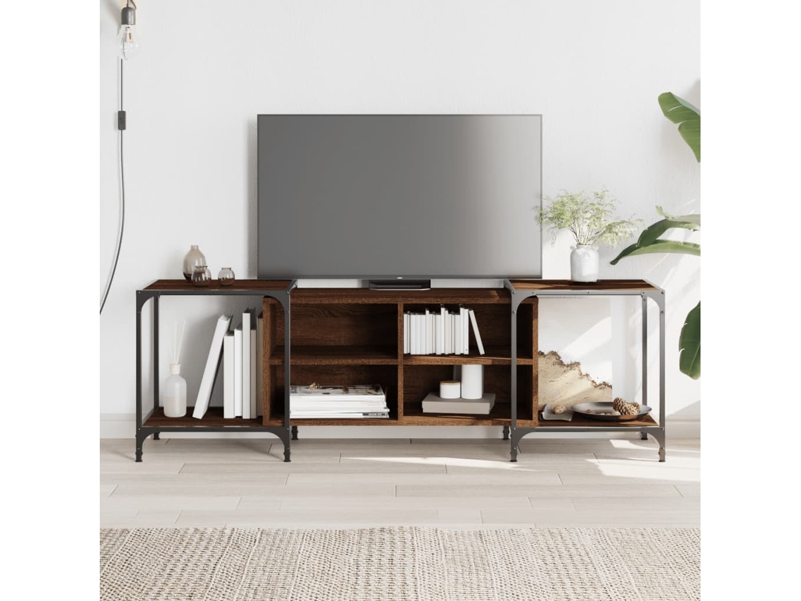 Vidaxl Móvel De Tv 153x37x50 Cm Derivados De Madeira Carvalho Castanho