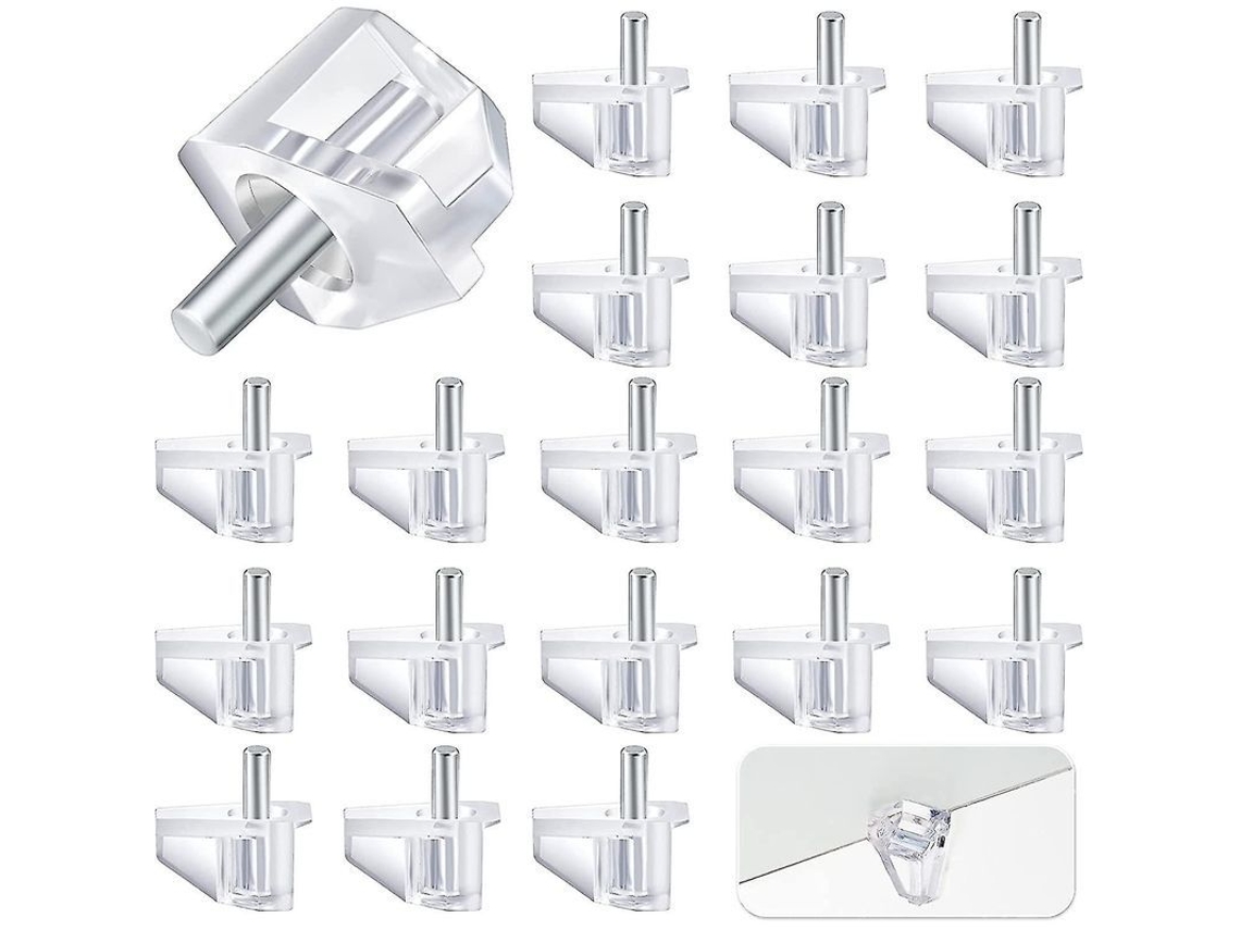 Pinos De Suporte Para Prateleiras 3mm Em Pvc Transparente E Aço Inoxidável Para Armários, Estantes E Gavetas
