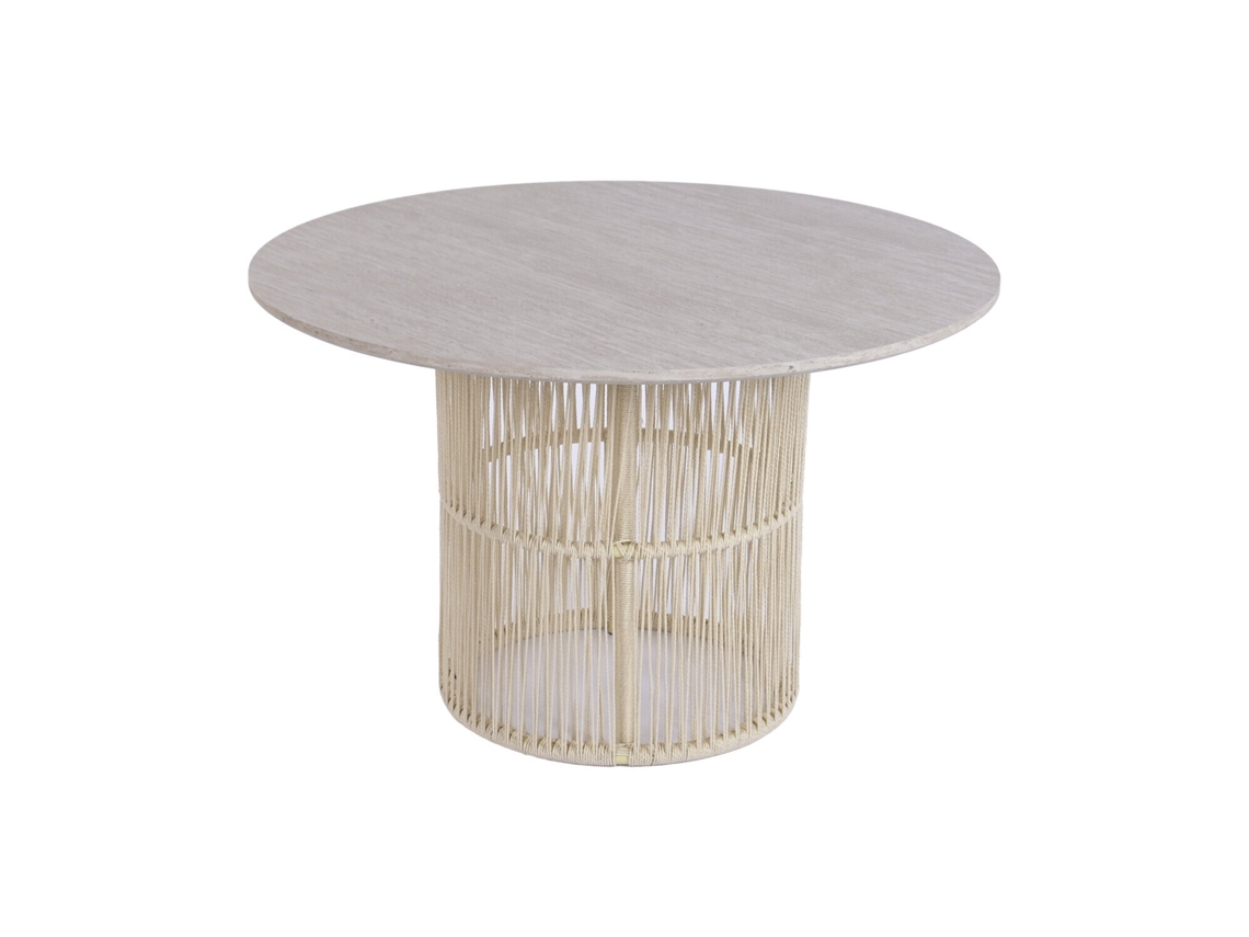 Mesa de Jantar Redonda em Mdf Rattan ALEXANDRA HOUSE LIVING (120x120x75cm)