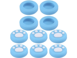 Conjunto De 10 Protetores Polegar Em Formato Pata Gato Para Joystick Tipo Rocker, Capas De Silicone Macio Com Design
