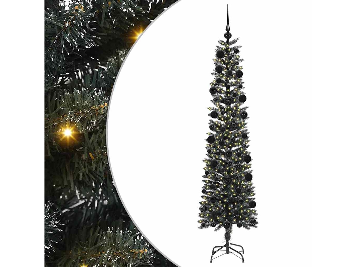 Conjunto 1 Árvore De Natal Artificial Vidaxl Verde Pvc (210 Cm)