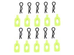 Mali 10pcs Pinos Clips Corpo Rc Leves Duráveis Pinos R Curvos para Axial 1/24 Scx24 Axi206000 Carro Rc Verde