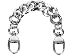 Pulseira De Corrente De 19 Mm Com Duas Voltas Em Metal Prateado. Fácil De Usar.
