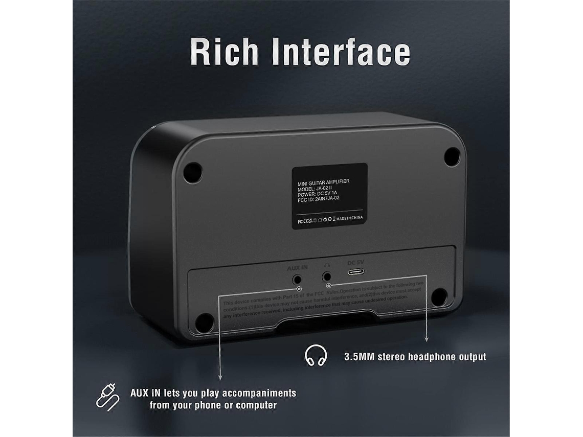 Amplificador De Violão Acústico De 5 W, Alto Falante Portátil Com Dois Canais, Tom Normal/brilhante, Compacto Para Viagens Olysi Shop