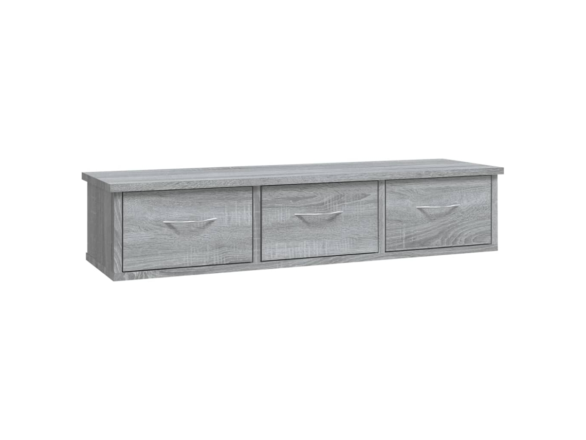 Wall Cabinet, Wall Cabinets Vidaxl Cinzeto Madeira Processada (90 Cm)