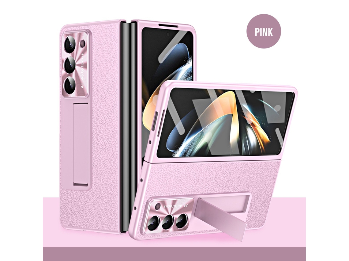 Capa Para Samsung Galaxy Z Fold7 Protetor Lente Ângulo Ajustável Rosa Czhhmart