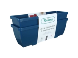 Floreira em EVA - Conjunto de 2 vasos de flores - Plástico - 57 cm - RIVIERA Azul