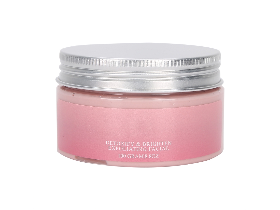 Máscara Facial De Argila Rosa Esfoliante Limpeza De Poros