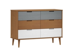 Drawer Cabinet, Drawer Cabinets Vidaxl Marrom Madeira De Pinho (n/a)