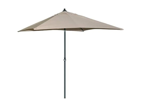 Parasol Redondo Em Alumínio - Oem Systems - Ø 200 Cm - Bege - Manual - Poste Reto
