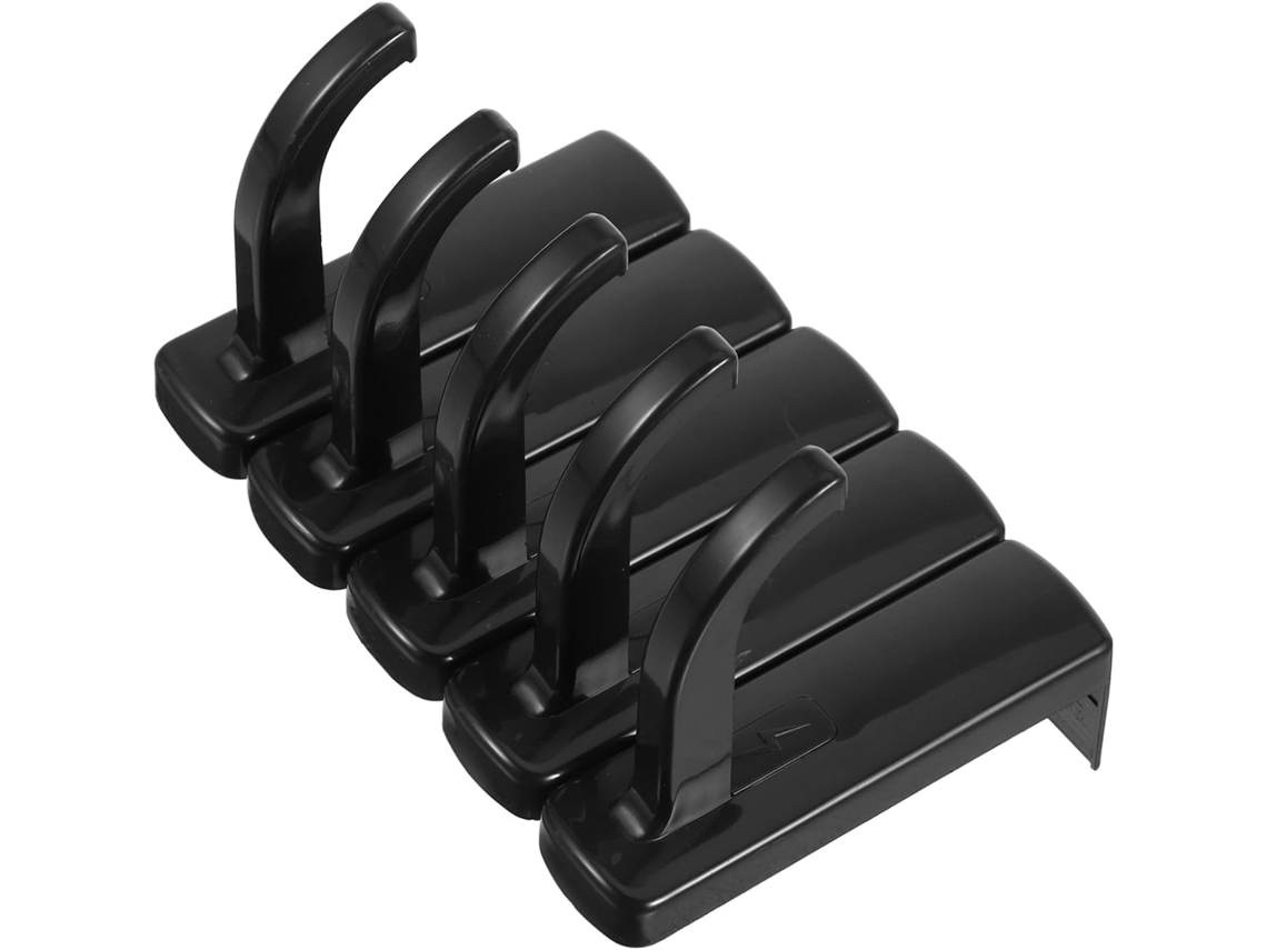 Besportble 20 Peças De Suporte De Crochê Para Casque De Áudio Em Plástico Preto