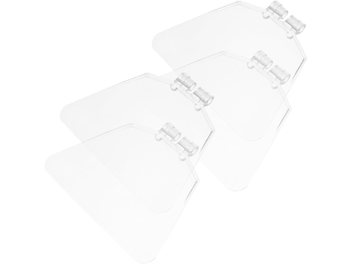 Conjunto De 4 Protetores Oculares Plástico Transparente Para Bancada 8 Polegadas