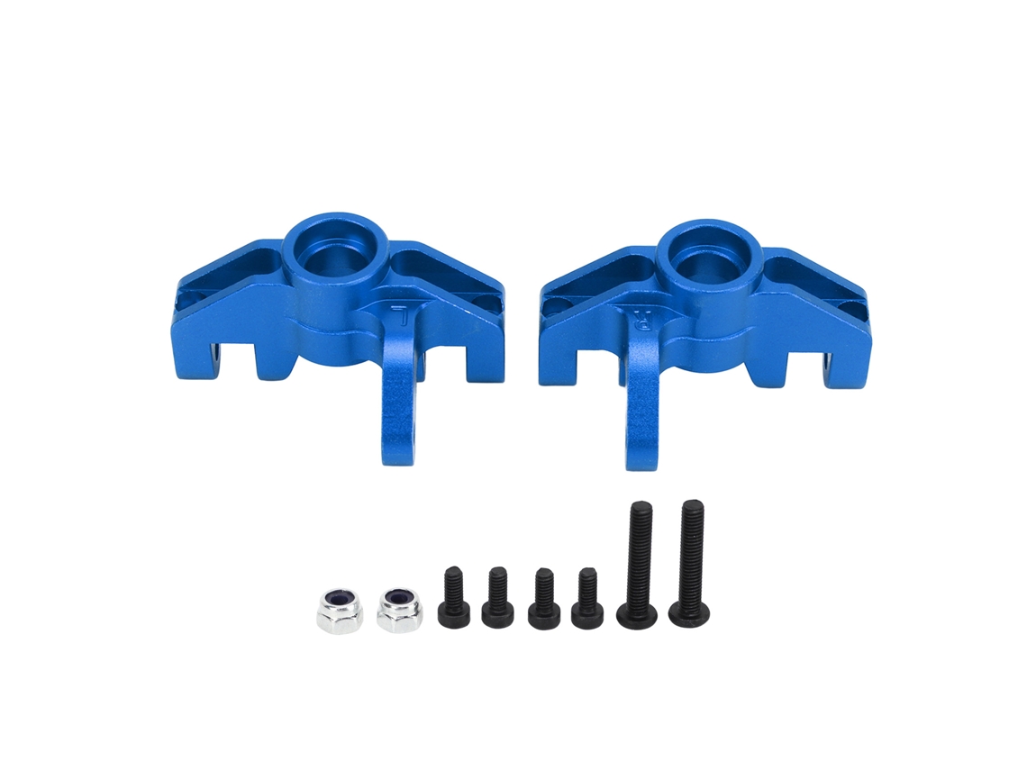 2pcs Taza De Dirección Rc Profesional De Aleación De Aluminio Para Losi Hammer Rey U4 Rock Racer 1/10 Coche Rc Azul Oscuro