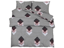Duvet Cover Set, Duvet Cover Sets Vidaxl Cinzeto Algodão (155 X 220 Cm + 80 X 80 Cm)