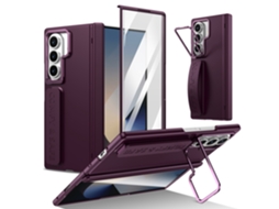 Capa Chrui Para Samsung Galaxy Z Fold 7, Com Alça De Pulso E Suporte Para Lente (compatível, Roxa)