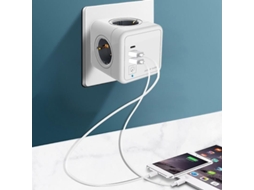 Régua De Tomadas Com Usb, Interruptor E Tomada Tipo C, Adaptador De Extensão Inteligente Para Casa E Viagens. Nostalgia88