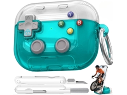 Capa para Airpods Pro 2, com Trava de Segurança e Suporte para Celular, Azul. PANOONA