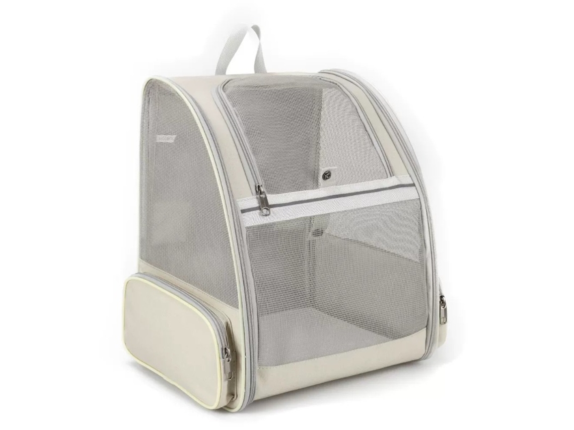 Mochila AQUAFORGE para Cães e Gatos, Respirável, Dobrável, Branca