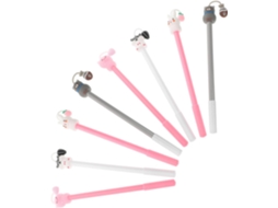 Canetas Kawaii Com Tampa Iluminada, Design De Costura, Material