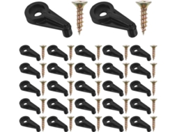 Suporte Para Espelho E Clipes De Fixação Painéis Vidro, Plástico Preto, 120 Conjuntos, Para Pendurar Espelhos E Fixar