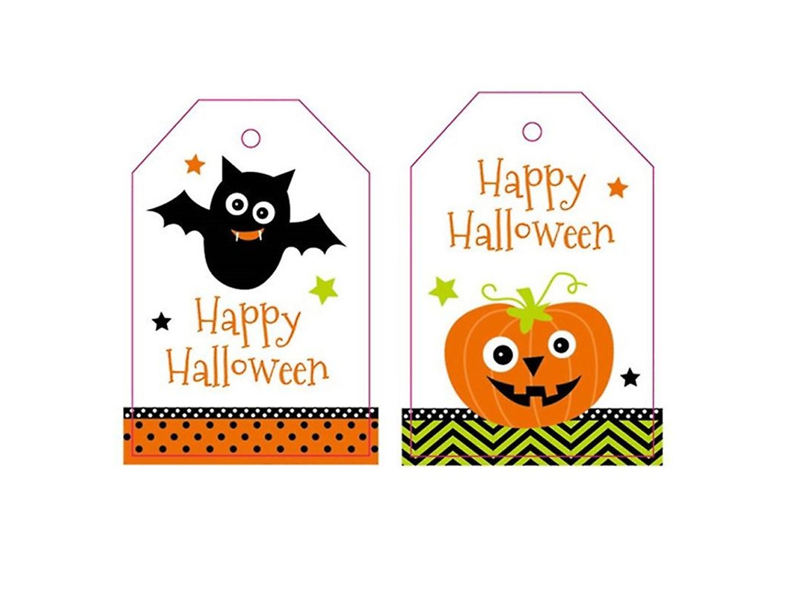 100 Peças De Etiquetas De Halloween Allinless