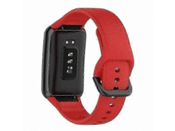 Pulseira De Silicone Texturizada Branca Com Fivela Preta Para Substituição De Pulseira De Smartwatch.