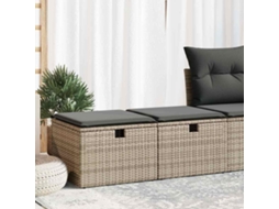 2 Pcs Conjunto Sofás Jardimconjuntos Relax Jardimconjunto De Jantar Almofadões Vime Pe/acácia Cinzento Cfw932122 Lovely Home