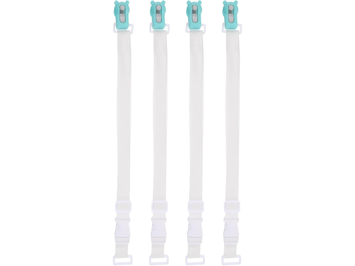 Packove 4-prendedores Ajustáveis Para Edredons E Lençóis, Prendedores Antiderrapantes Para Roupas De Cama Infantis, Azul